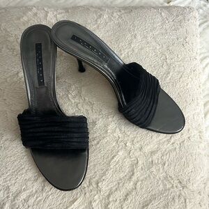 Laundry by Shelli Segal Black Leather Heels Size 9.5 – 3” Heel